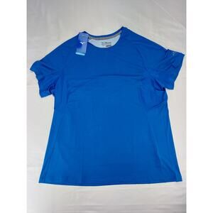 Mizuno Performance NEW Athleisure Women's Short Sleeve Shirt XXL Royal Blue
